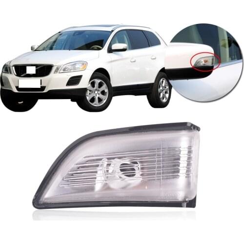 CAPQX For Volvo XC60 2009 2010 2011 2012 2013 Outside Side Rearview Mirror Turn Light Repeater Lamp