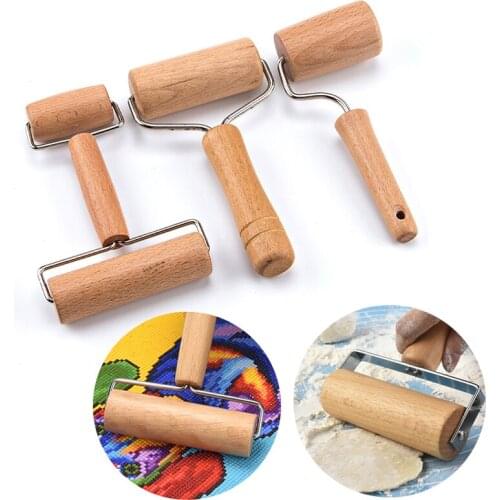 Wooden Rolling Pin Non-Stick Cake Fondant Pastry Roller Wood Handle Dough Roller Portable Kitchen Accessories Rolling Pin Baking