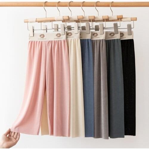 Kids Pants Girl Summer Solid Color Wide Leg Pants Children Baby Girl Casual Breathable Pants