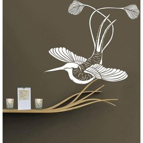 Colibri Exotic Vinyl Bird Decal Wall Sticker Bird-of-paradise Interior Decor Wallpaper Wall Murals 2174