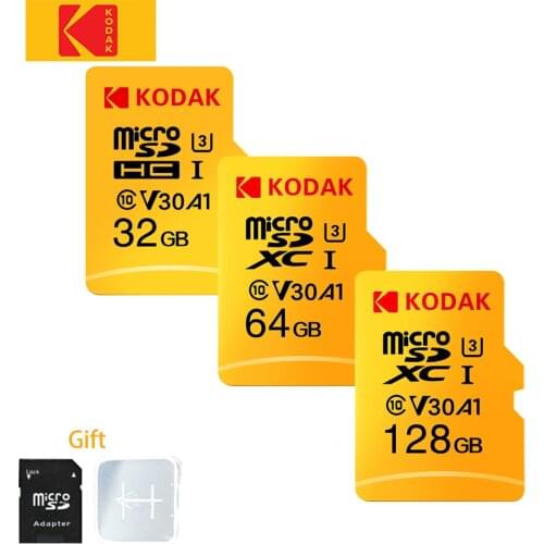 Kodak High speed C10 u1 u3 memory card v30 16GB 32GB micro sd card 64GB 128GB tarjeta microsd 256gb mini TF card Free SD adapter