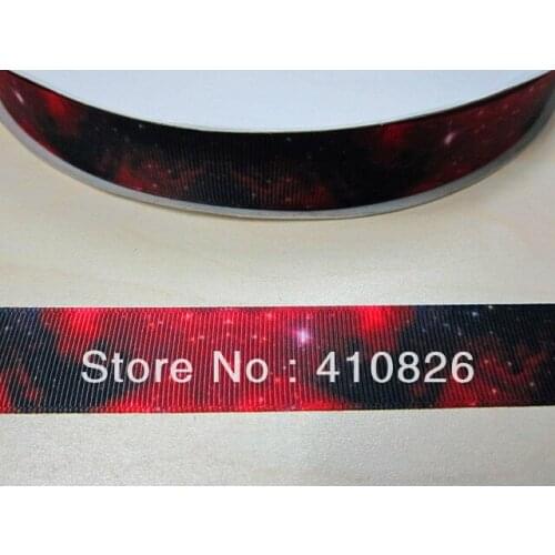 Q&N ribbon wholesale/OEM 7/8inch 22mm Red Nebula Decorative Grosgrain Ribbon Handmade DIY Headwear Accessories Wedding Gift Wrap