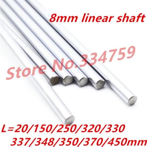 8mm linear shaft 150 250 320mm 330mm 337mm 348mm 350mm 370mm 450 mm Chromed Hardened Linear Shaft cnc parts 3d printer parts