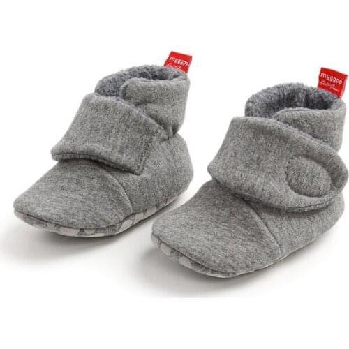 Spring Autumn Newborn Cute Baby Boy Girl Crib Warm Toddler Shoes Soft Bottom Frist Walking For 0-18M Winter