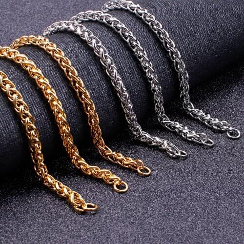 6MM Width Stainless Steel Mens 45/50/60 Size Necklaces Gold S Keel Chains Necklaces The Neck Steampunk Male Accessories
