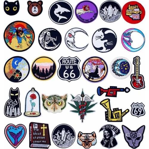 Good Night Iron On Patches Badges for Sew Seam Tailoring Clothes Suits of Coat Jacket Trousers T-shirt Pants Ornament Apparel