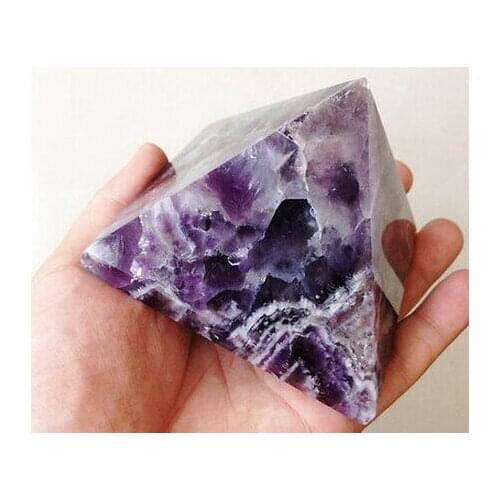 Natural amethyst QUARTZ CRYSTAL pyramid POINT HEALING