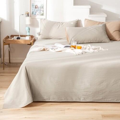 Pure Cotton Bed Linen Solid Color 100% Cotton Beds Sheet Classical Universal Modern Flat Sheet 120/150/160/180/200/230/250x230cm