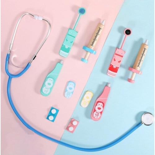 Educational 1 Set Funny Stethoscope Pretend Play Toy Social Skills Medical Toys Kit Reusable for Cosplay