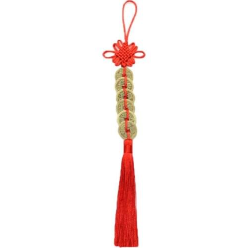 Chinese Knot Antique Copper Money Tassel Pendant Small Emperor Chinese Knot Tassel Simulation Copper Money Car Ornaments