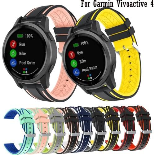 BEHUA 22mm watchband For Garmin Vivoactive 4 strap fashion silicone Replacement wristband For Huami Amazfit GTR 47mm bracelet