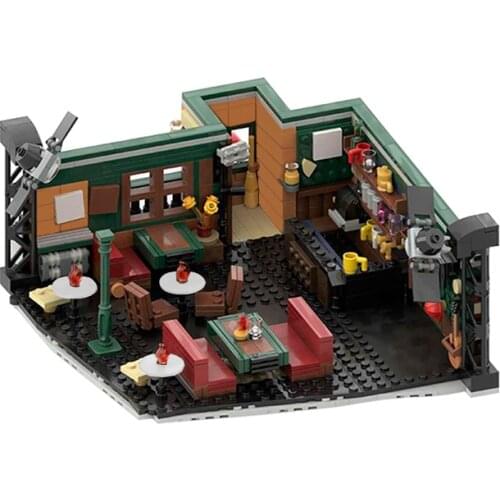 Romantic Pub Building Blocks Hut Tavern Town Night Life Wine House Bricks Bar Model Idea Toys Children Birthday Gifts