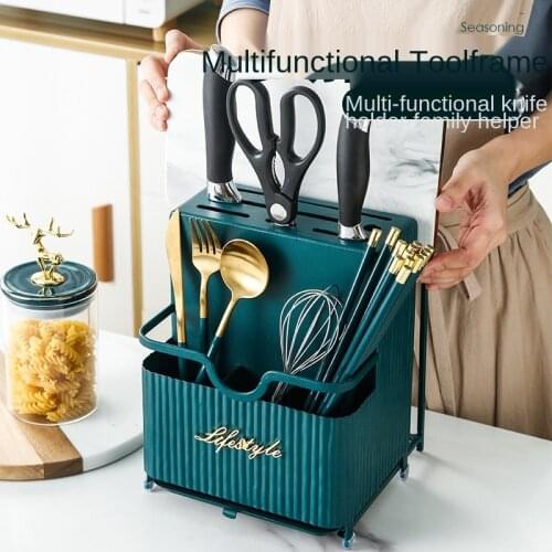Luxurious Tool Carrier Kitchen Supplies Accessories Organizer Knife Chopsticks Cage Integrated Storage Shelf Combination Suit