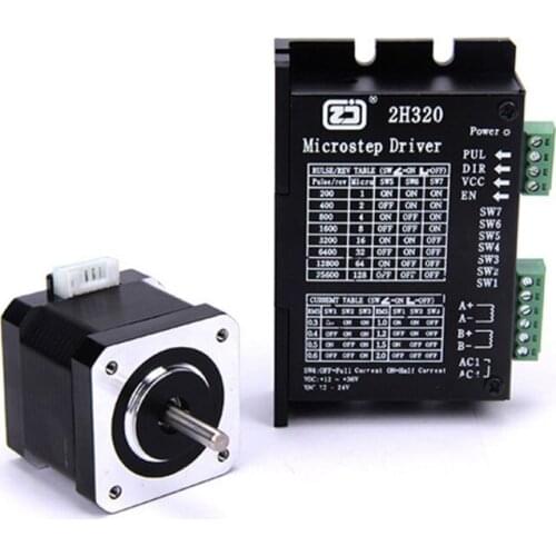 4218HB2 stepper motor + 2H320 drive set body height 40MM torque 0.5N.m 128 subdivision
