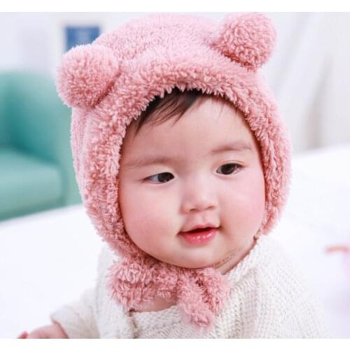 Newborn Toddler Kid Knitted Hat Cute Baby Boys Girls Cotton Soft Warm Ear Cap for Children 2020 Winter Head Clothing Accessories