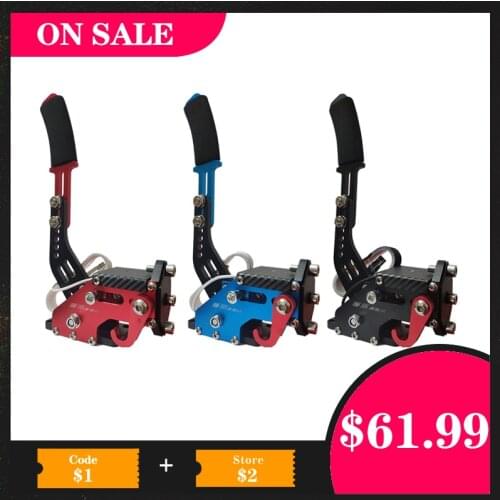Pcmos 2019 New 14Bit USB Handbrake SIM For G25/27/29 T500 PC Racing Games FANATECOSW DIRT RALLY Hand Brake System Red Black Blue