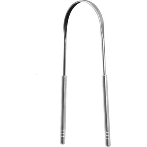 Tongue Scraper Steel Tongue Scraper Cleaner Fresh Breath Cleaning Coated Tongue Toothbrush Dental Oral Hygiene