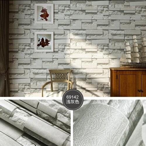 2M/3M Modern nonwoven brick wall paper 3D Brick Wall Decor Home Improvement Living room Bedroom Restaurant Wall W113