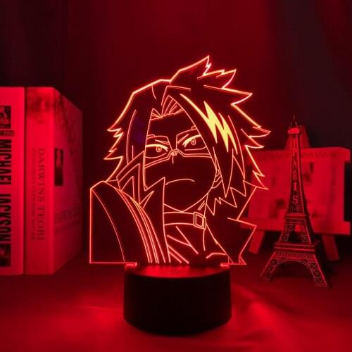 Anime 3d Led Lamp My Hero Academia Denki Kaminari for Home Decor Kids Birthday Gift Manga My Hero Academia Denki 3d Table Light