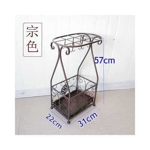 Three-color iron umbrella storage rack floor home simple and creative overall barrel storage Multi-hook