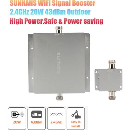 [Genuine] Sunhans 20W 43dBm 2.4GHz Outdoor WiFi Signal Amplifier Wireless High Power Signal Booster Amplifier