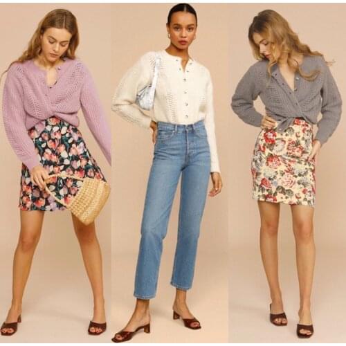 Women Sweater 2021 French Retro Fashion All-match Alpaca Short Knitted Cardigan Autumn and Winter Thickening