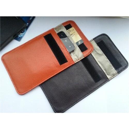 10pcs New Mobile Phone Genuine Leather case RF Signal Blocker Radiation Shield Case Bag Pouch for iphone 5 5c 5s 6 6s 6 7 puls