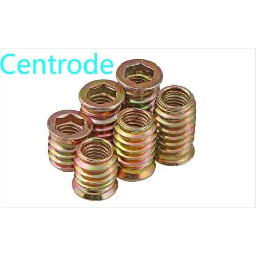 Ntersunk head hexagon socket embedded nut iron inner and outer teeth furniture nuts trapezoid connecting piece M6M8M10 10Pcs