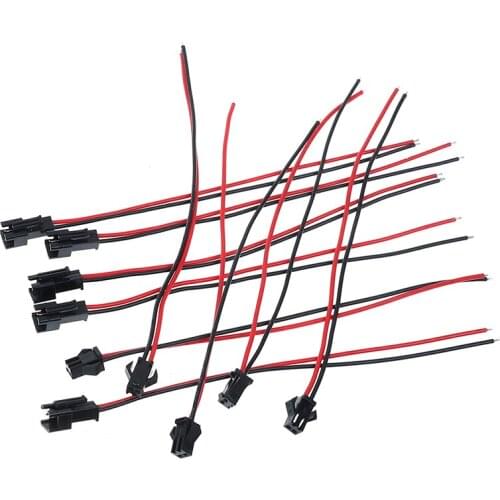 10Pcs Hot New 15cm Long 2pins Plug Male To Female Wire Connector High Quality