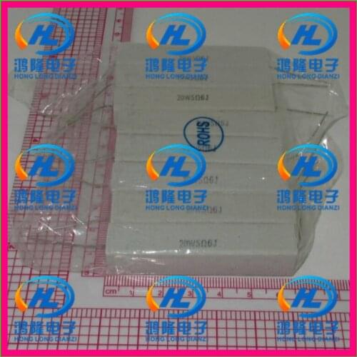 10pcs/lot) 20W 5.6 ohm +/-5% Horizontal cement resistor / 20W 5R6J ohm 5% Cement resistance / 20W 5.6RJ Ceramic resistor