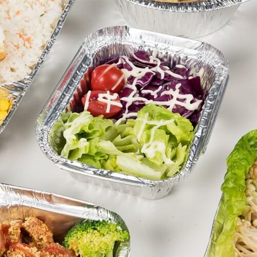 Disposable Rectangle Aluminum Foil Bbq Food Tray Drip Pans Aluminum Foil Grease Drip Pans Take Away Food Box Outdoor Supplies