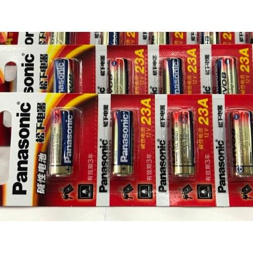 110pcs/lot New 100% Genuine Panasonic LRV08L-1B5C 12V A23 23A Alkaline Battery Alarm Batteries 3-year shelf life
