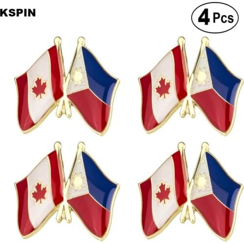 Canada and Philippines Badge Pin Lapel Pin Badge Brooch Icons 4pcs