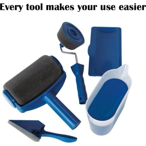 5pcs Wall Decorate Painting Roller Brush Set Brush Kit Multifunctional House Paint Rollers Tools Set