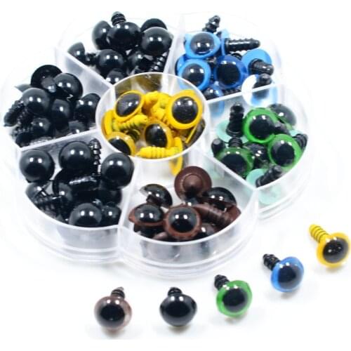 56 Pieces Plastic Safety Eyes for Toy Bear Dolls Toy Animal Puppet Felting Craft