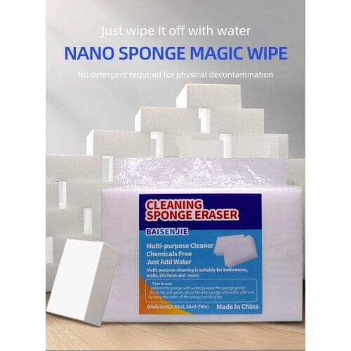 80 Pcs Melamine foam magic wipe cleaning sponge Klin wipe nano spongelot Eraser Cleaner Cleaning Sponge For Kitchen Bathroom Cl