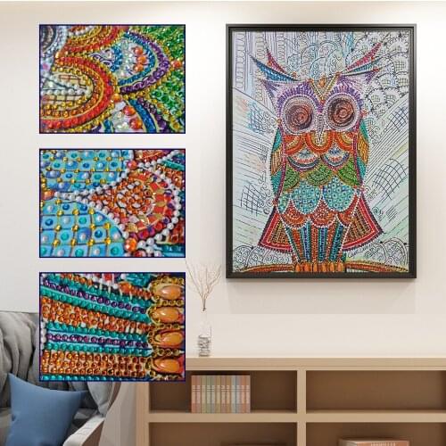 Animal Diamond Embroidery Owl Special Shape Diamond Painting Embroidery Rhinestone 5D Diamond DIY Crystal Painting Home Decor