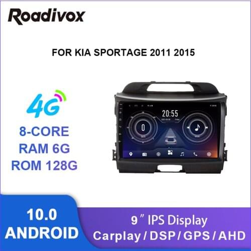 9" android 10.0 car radio video gps navigation player for kia Sportage 2011 2015 multimedia autoradio stereo head unit