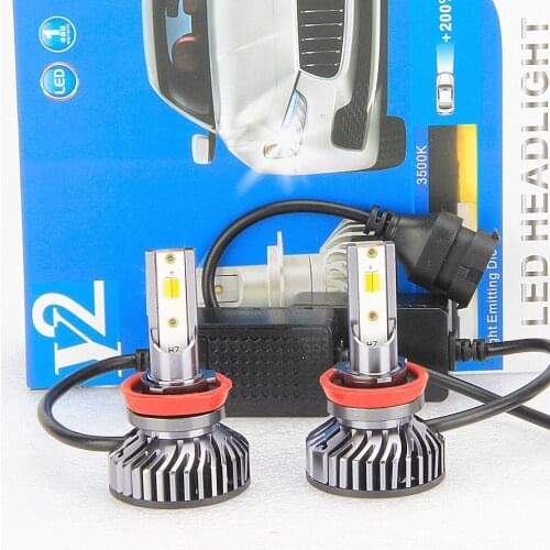 White yellow changable 2 color H7 LED headlight H4 9006 H11 9012 fog light 6000k 3000k H3 H1 9004 9007 H13 led light 12v