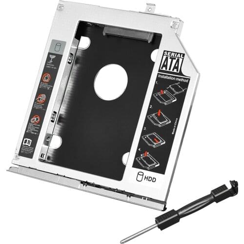 New dedicated 2nd HDD SSD Caddy for HP EliteBook 2560P 2570P Hard Drive Case With bezel