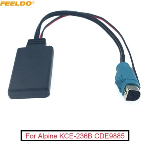 FEELDO 5Pcs Car AUX Input Wireless bluetooth Module Audio Radio For Alpine KCE-236B CDE9885 9887 Electronics Accessories Cable