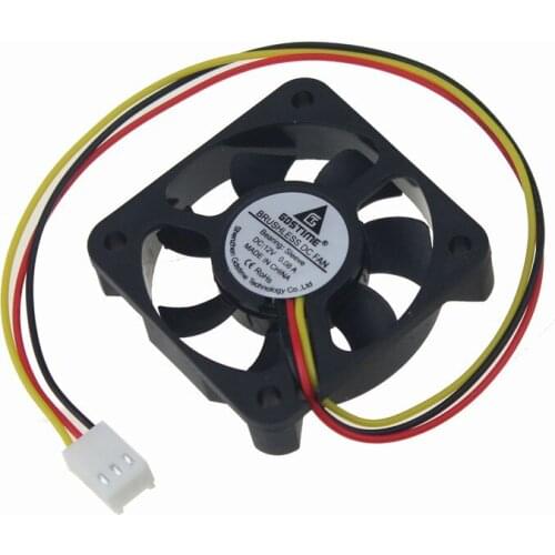 Gdstime 50 pcs Smart Fan 12V 3 wire 3Pin connector 50x50x10mm Cooler 5cm Brushless DC Cooling Fan 50mm 5010 Factory wholesale
