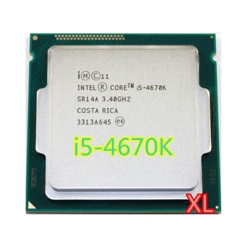 INTEL Core i5-4670K i5 4670K I5 4670K 3.4GHz/6MB /4 cores /Socket 1150/5 GT/s)Quad Core Desktop CPU SR14A 4670K