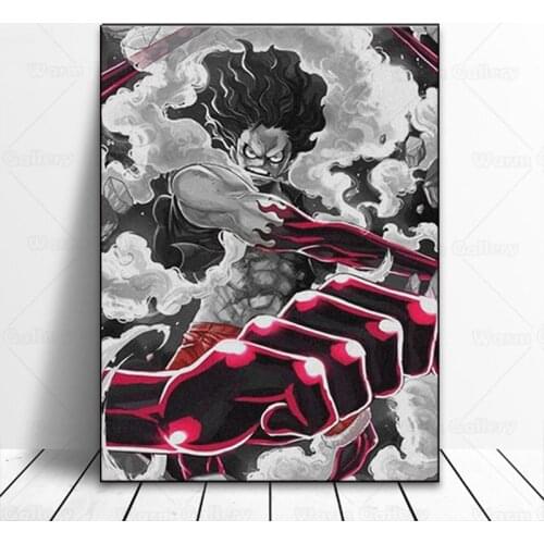 Gear fourth snakeman luffy one piece Anime Canvas Painting Decor Wall Art Pictures Home Living Room Decoration Prints Poster