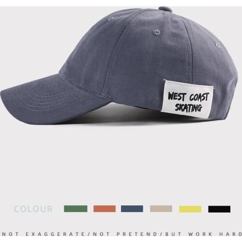 2021 New Hat Female Korean Patch Soft Top Baseball Cap Male Summer Student Couple Japanese Street Retro Sunshade Cap