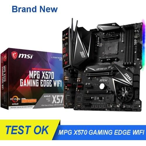 MSI MPG X570 GAMING EDGE WIFI Gaming Motherboard AMD AM4 SATA 6Gb/s M.2 USB 3.2 Gen 2 HDMI ATX Desktop Mainboard