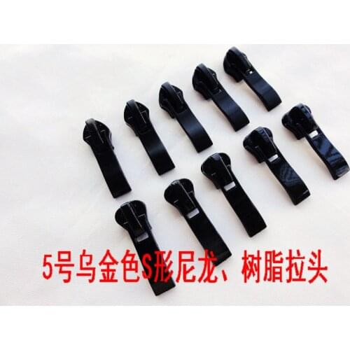 5# metal slider for resin and nylon zipper repair 4pcs/lot DIY zip accessories for bags garment black free shipping