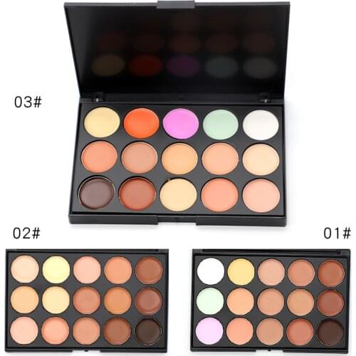 15 color Concealer Contouring Makeup Kit Cream Based Professional Concealer Palette Make up Set Pro Palette brush Sponge Puff df