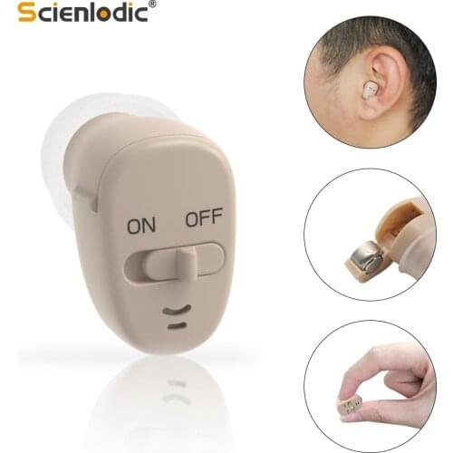 Invisible Digital Hearing Aid Ear for Deafness ITE Mini Hearing Aids for Elderly Moderate to Severe Hearing Loss Sound Amplifier