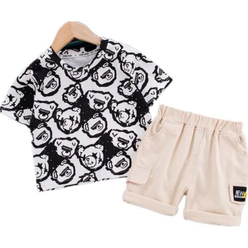 New Summer Baby Clothes For Boys Children Fashion T-Shirt Shorts 2Pcs/Sets Toddler Casual Costume Girls Clothing Kids Tracksuits